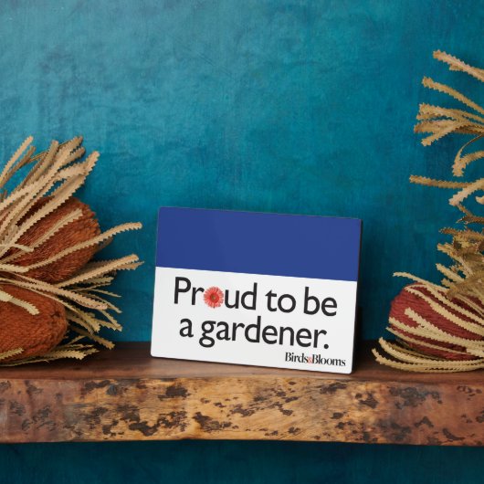 庭師誇りを持ったになる フォトプラーク (側面)