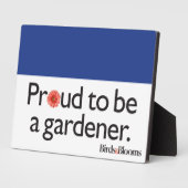 庭師誇りを持ったになる フォトプラーク (側面)