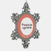 庭師2があること誇りを持った スノーフレークピューターオーナメント (左)