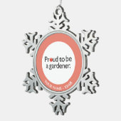 庭師2があること誇りを持った スノーフレークピューターオーナメント (右)