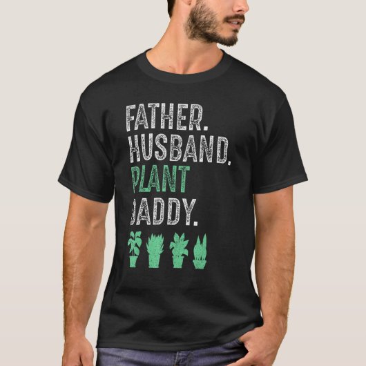 庭師 ガーデナー お父さん パパ 夫 植物パパ Tシャツ (正面)