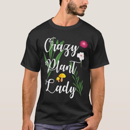 庭師 クレイジープラントレディー ガーデニング Tシャツ (正面)