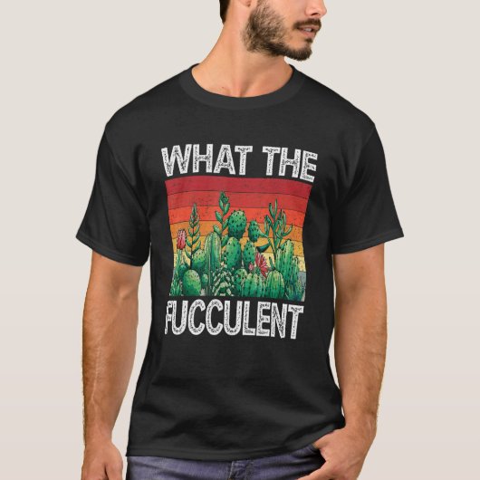 庭師 ポット ヘッド 多肉植物 何だって多肉 Tシャツ (正面)