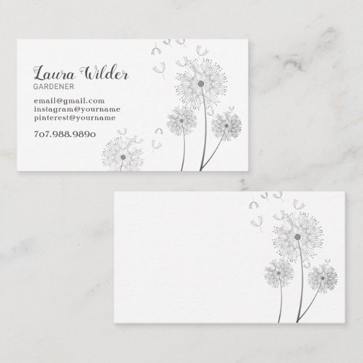 庭師 名刺 (正面/裏面)