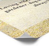 庭師、生活お祝い写真カスタム葬儀 ポスター (角)