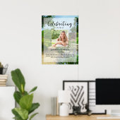 庭師、生活お祝い写真カスタム葬儀 ポスター (ホームオフィス)