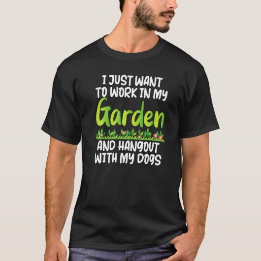 庭師 私は仕事と友達と一緒に過ごしたいだけ Tシャツ (正面)