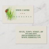 庭師、緑の生命エコの生物花屋の名刺 名刺 (正面/裏面)