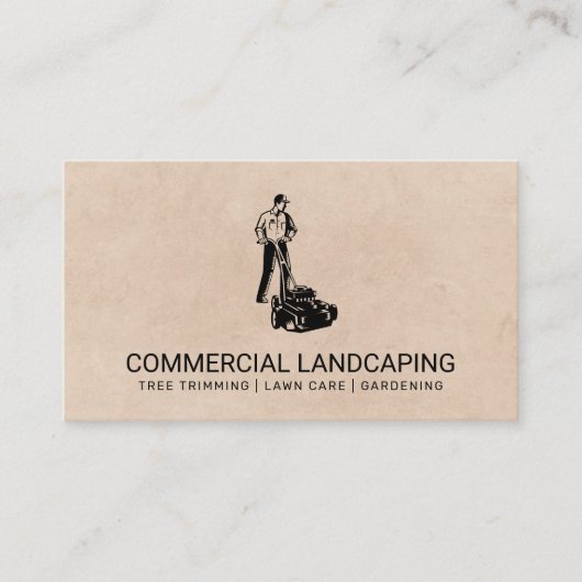 庭師 |芝刈り機 名刺 (正面)