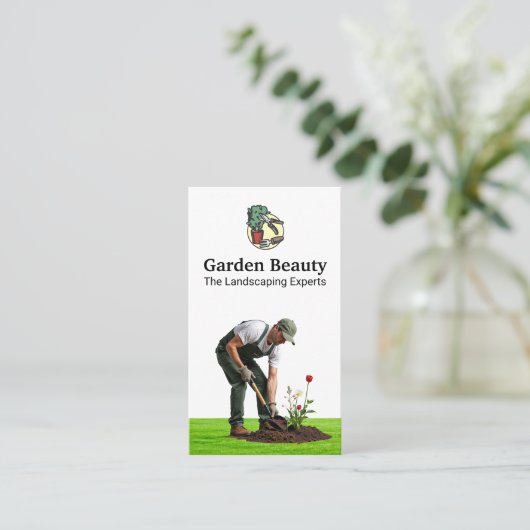 庭師 | 造園ツール 名刺 (スタンド正面)