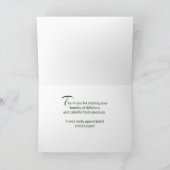 庭感謝してい野菜の共有と生産 カード (内部)