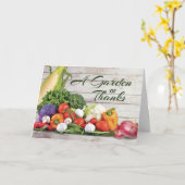 庭感謝してい野菜の共有と生産 カード (黄色い花)