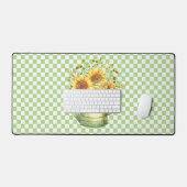 庭散水缶ひまわり デスクマット (キーボード&マウス)