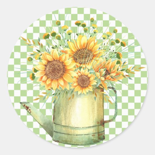 庭散水缶ひまわり ラウンドシール (正面)