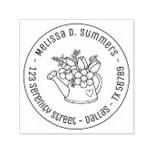 庭散水缶花ラウンドアドレス4 セルフインキングスタンプ (デザイン)