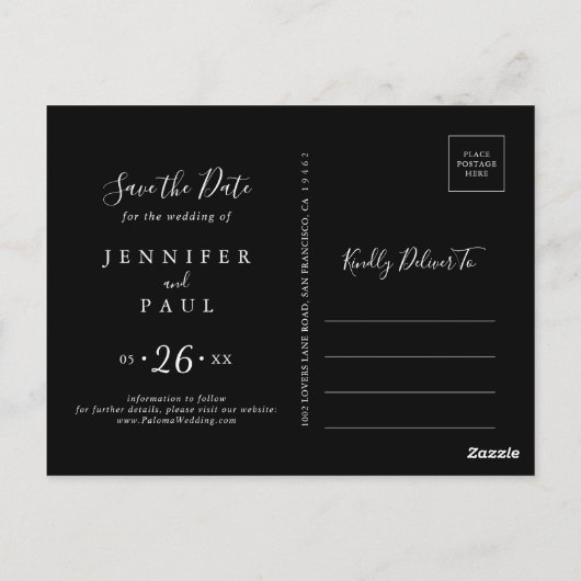 庭数々の色の野花の日付を保存 ポストカード (裏面)