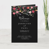 庭数々の色の野草の折り結婚畳み プログラム (正面)