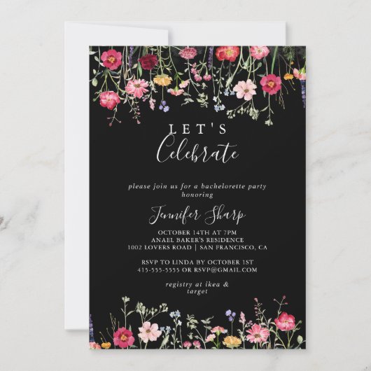 庭数々の色野花レッツ祝パーティー 招待状 (正面)