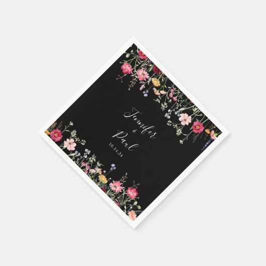 庭数々の色野花結婚ナプキン スタンダードカクテルナプキン (角)