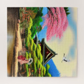 庭日本のの風景 ジグソーパズル (横)