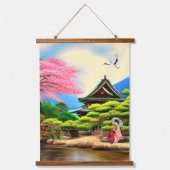 庭日本のの風景 吊り下げ型タペストリー (正面)