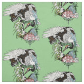 庭日本のの鶴 ファブリック (見本)