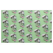 庭日本のの鶴 ファブリック (ファットクウォーター)