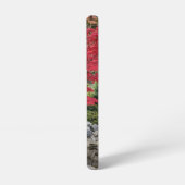 庭日本の灯と赤カエデ葉の SAMSUNG GALAXYケース (左側面)