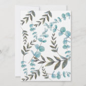 庭木の葉は日付カードを保存 招待状 (裏面)