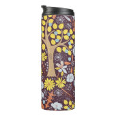 庭木、フローラ、林檎の模様 タンブラー (回転右)