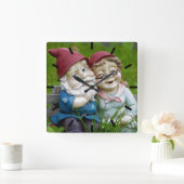 庭格言カップル スクエア壁時計 (ホーム)