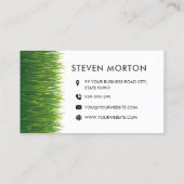 庭気に芝草刈りガーデニング刈り 名刺 (裏面)