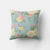 庭牡丹花の模様 クッション (裏面)