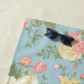 庭牡丹花の模様 ビーチタオル (インサイチュ)