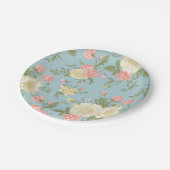 庭牡丹花の模様 ペーパープレート (アングル)