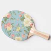 庭牡丹花の模様 卓球ラケット (横)