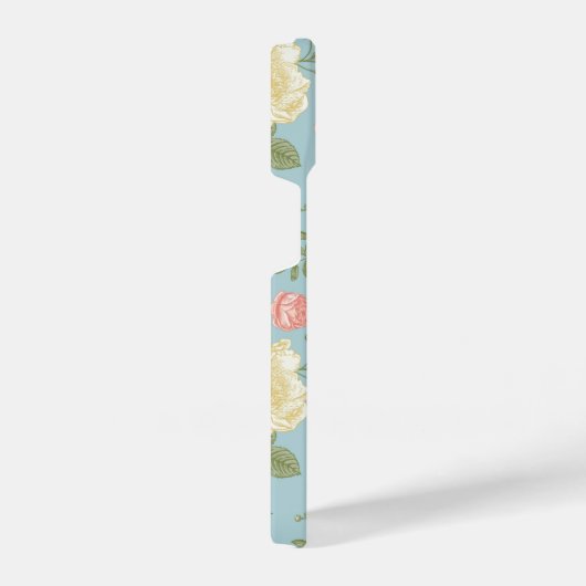 庭牡丹花の模様 iPhoneケース (右側面)