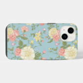 庭牡丹花の模様 iPhoneケース (裏面横)