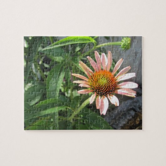 庭独身のに咲くピンクの花パズル ジグソーパズル (横)