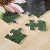 庭独身のに咲くピンクの花パズル ジグソーパズル (側面)