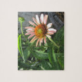 庭独身のに咲くピンクの花パズル ジグソーパズル (縦)