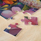 庭白熱［赤熱］光を放つのバニ鮮やかー ジグソーパズル (側面)