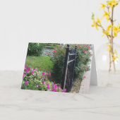 庭空白のと門の札 カード (黄色い花)