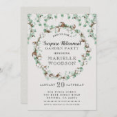 庭素朴園の退職パーティー 招待状 (正面/裏面)