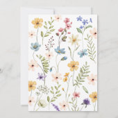 庭素朴植物野結婚花 招待状 (裏面)