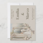 庭結婚の夫婦 招待状 (正面)