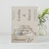 庭結婚の夫婦 招待状 (スタンド正面)