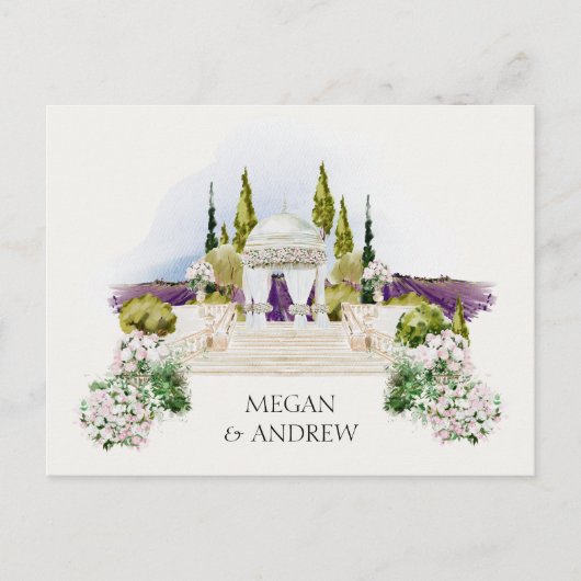 庭結婚の装飾 ポストカード (正面)