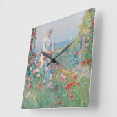 庭絵画で スクエア壁時計 (傾斜)