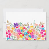 庭色彩の鮮やか野の花の母の日のブランチ 招待状 (裏面)